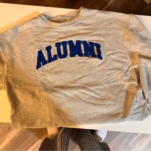 Aerie Gray Sweatshirt with Blue Lettering